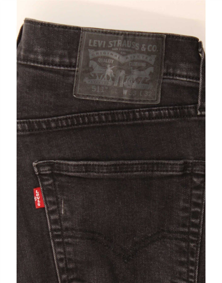 Levi's Vaqueros ajustados para hombre W33 L32 Algodón negro