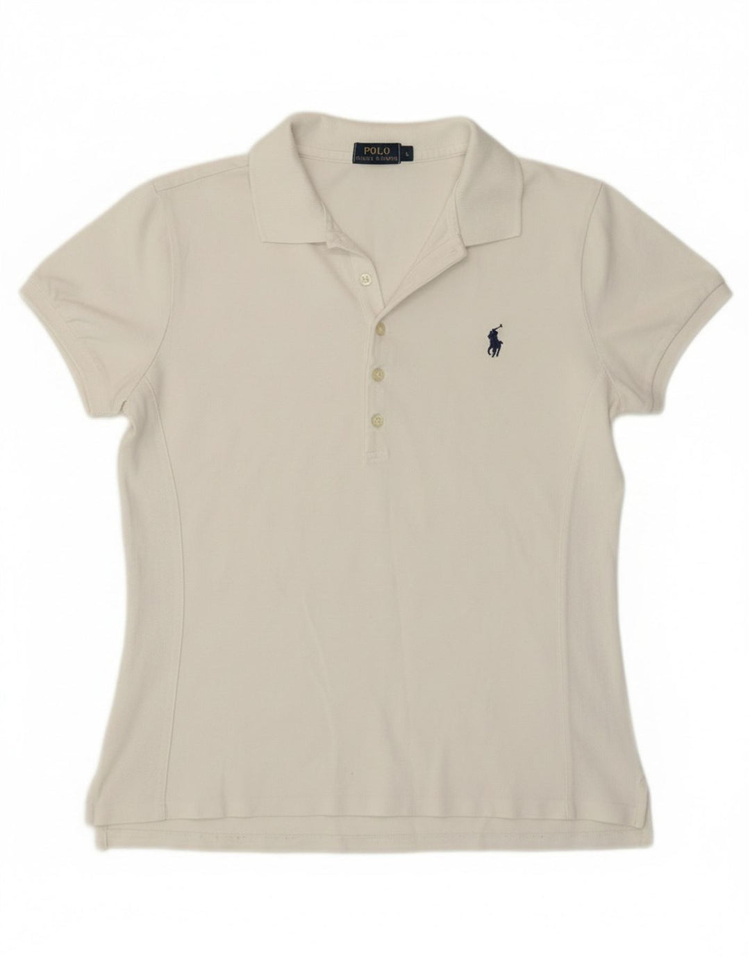Polo Ralph Lauren Polo para mujer grande de algodón blanco roto