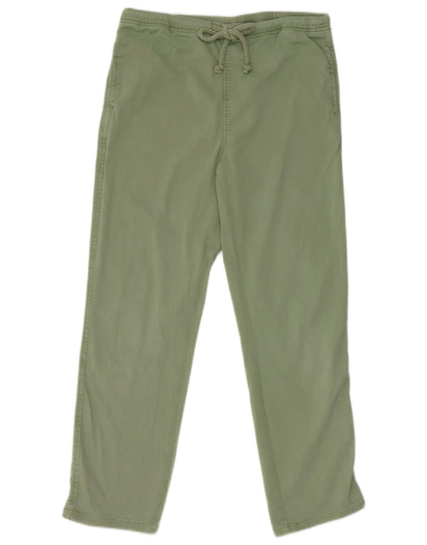 Pantalón Chino Recto Zara Mujer Small W26 L26 Algodón Verde