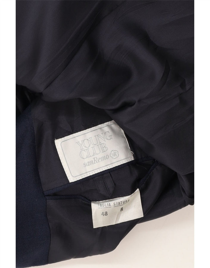 San Remo Chaqueta tipo blazer con doble botonadura para hombre IT 48 Azul marino mediano
