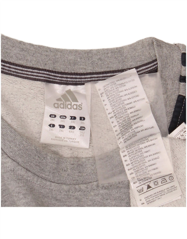 ADIDAS Sudadera para hombre Jumper 2XL Gris Colorblock Algodón