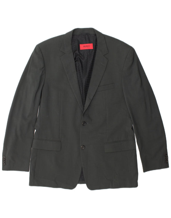 Hugo Boss Chaqueta tipo blazer de 2 botones para hombre EU 52 XL Lana gris