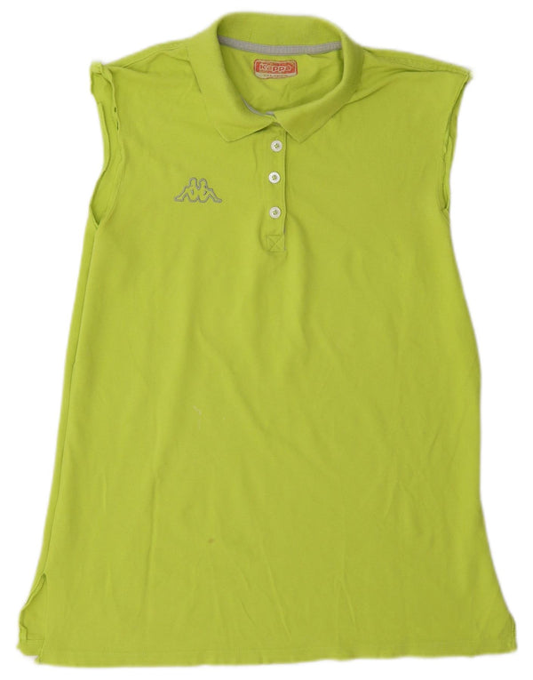 Kappa Polo Sin Mangas para Mujer UK 20 2XL Verde