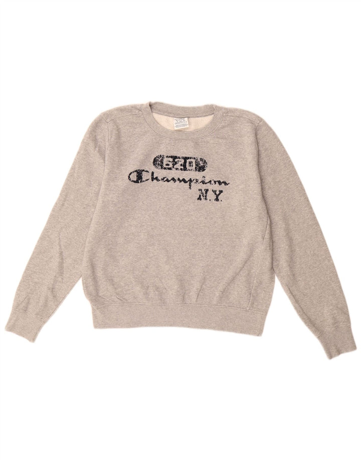 Champion Sudadera Gráfica para Mujer Jumper UK 44 Gris Medio Moteado
