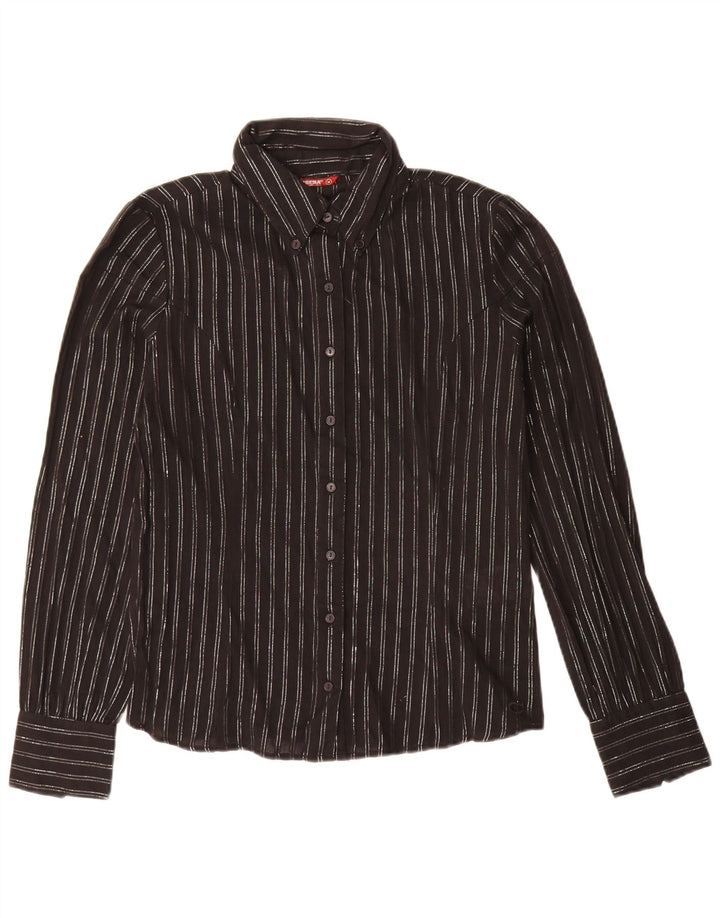 Carrera Camisa para mujer UK 40 Mediana Algodón a rayas negras