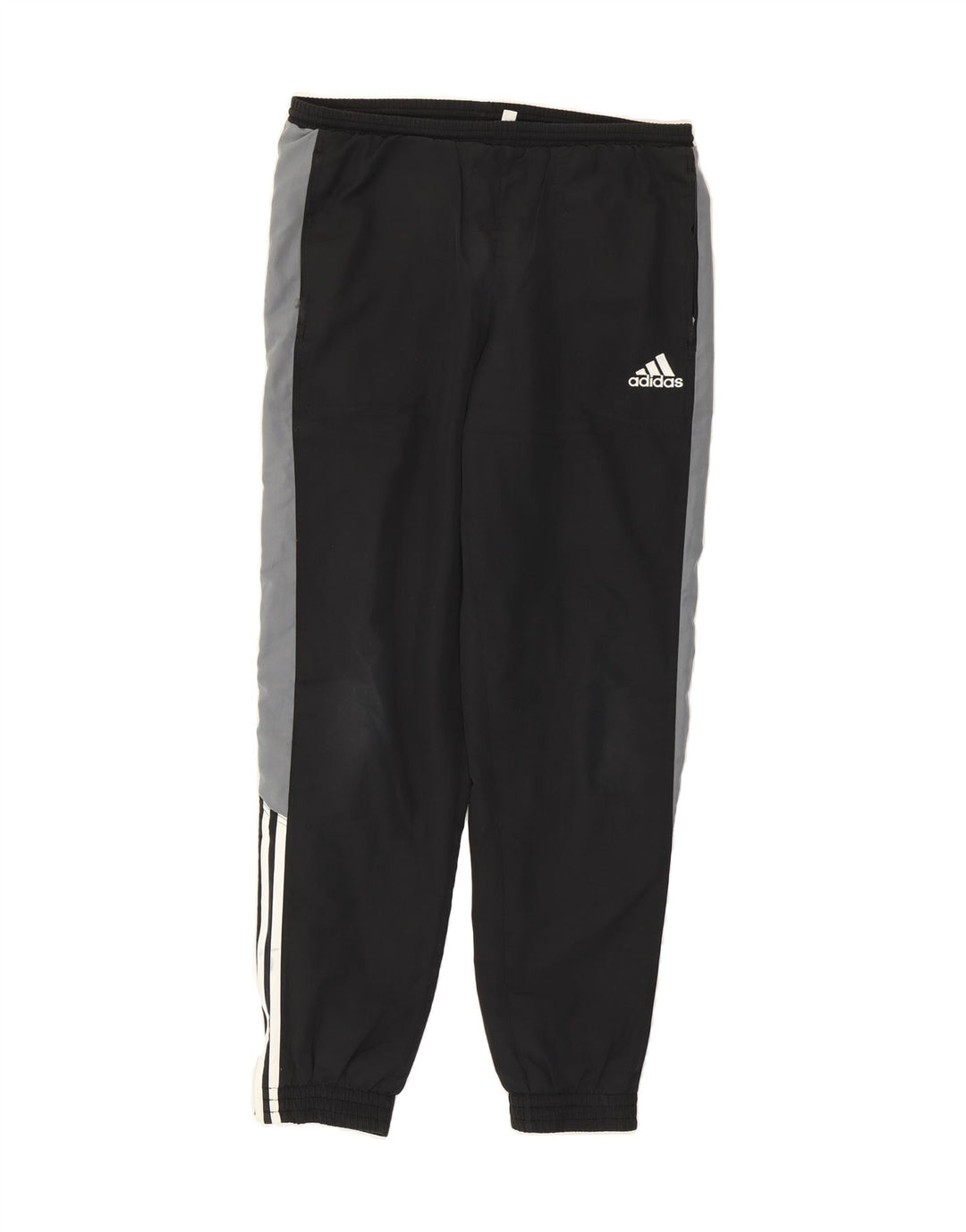 ADIDAS Boys Tracksuit Trousers Joggers 15-16 Years Black Polyester Vintage Adidas and Second-Hand Adidas from Messina Hembry 
