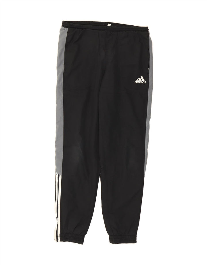 ADIDAS Boys Tracksuit Trousers Joggers 15-16 Years Black Polyester Vintage Adidas and Second-Hand Adidas from Messina Hembry 