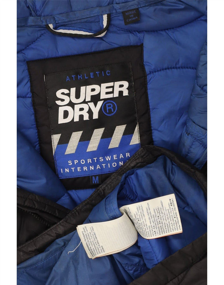 Superdry Chaqueta Acolchada Con Capucha Para Hombre UK 38 Medium Black Nylon