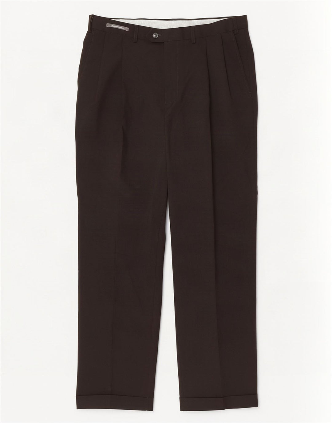 Marks & Spencer Pantalón de traje con pinzas para hombre W34 L31 Poliéster negro