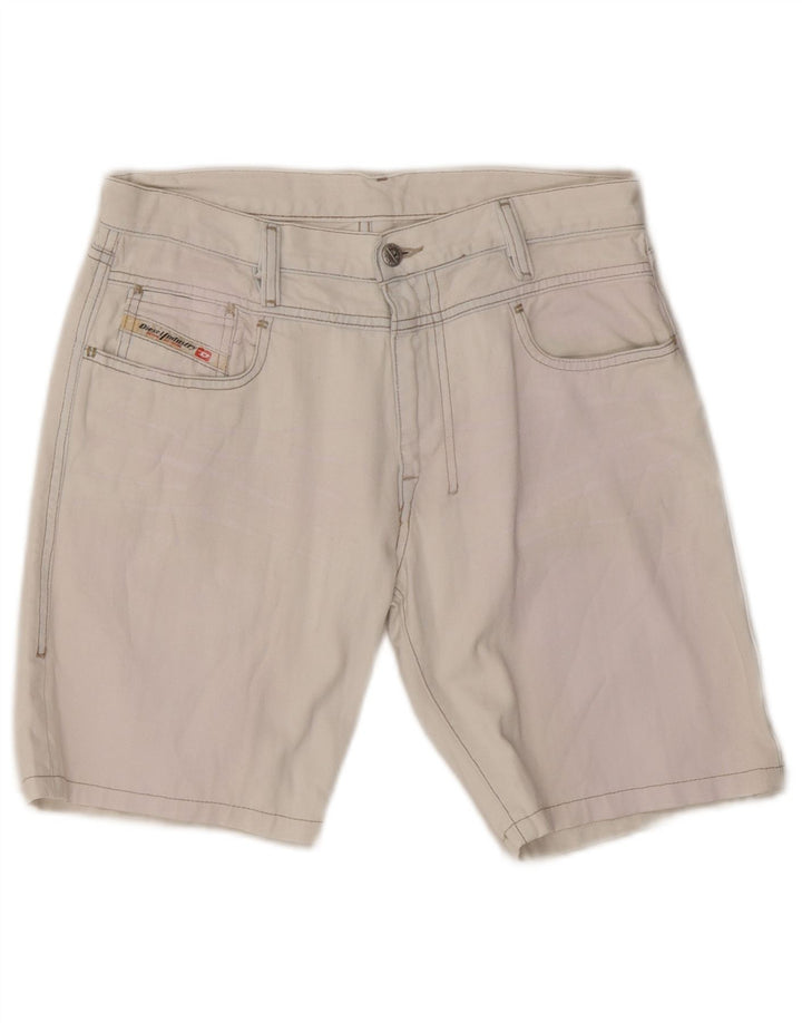 DIESEL Shorts Vaqueros Mujer W31 Medio Blanco Algodón