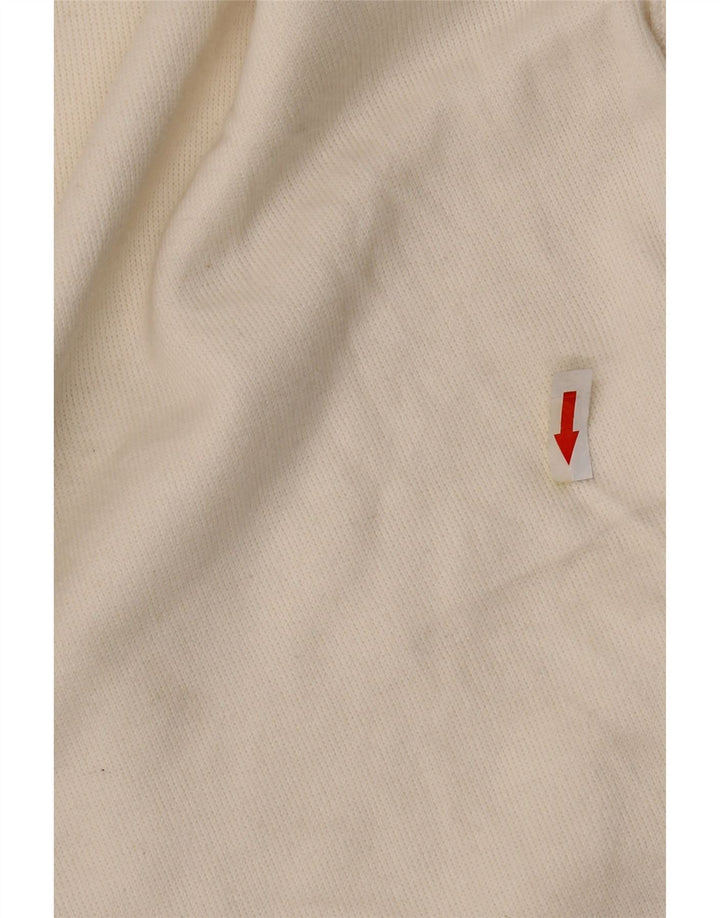 Zara Mujer Top Manga Larga UK 46 Grande Algodón Blanco