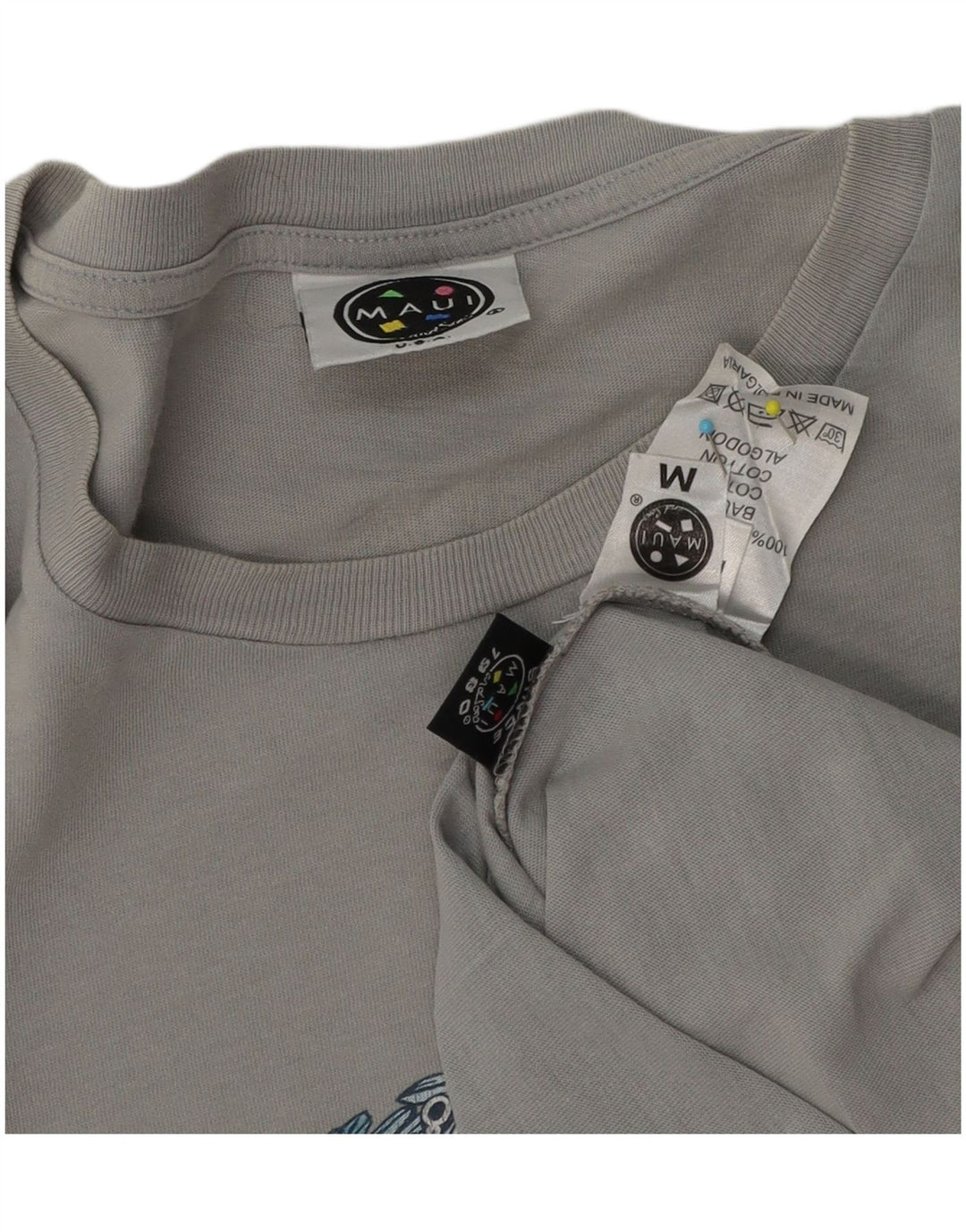 Maui and Sons Camiseta gráfica para hombre Top Algodón gris medio