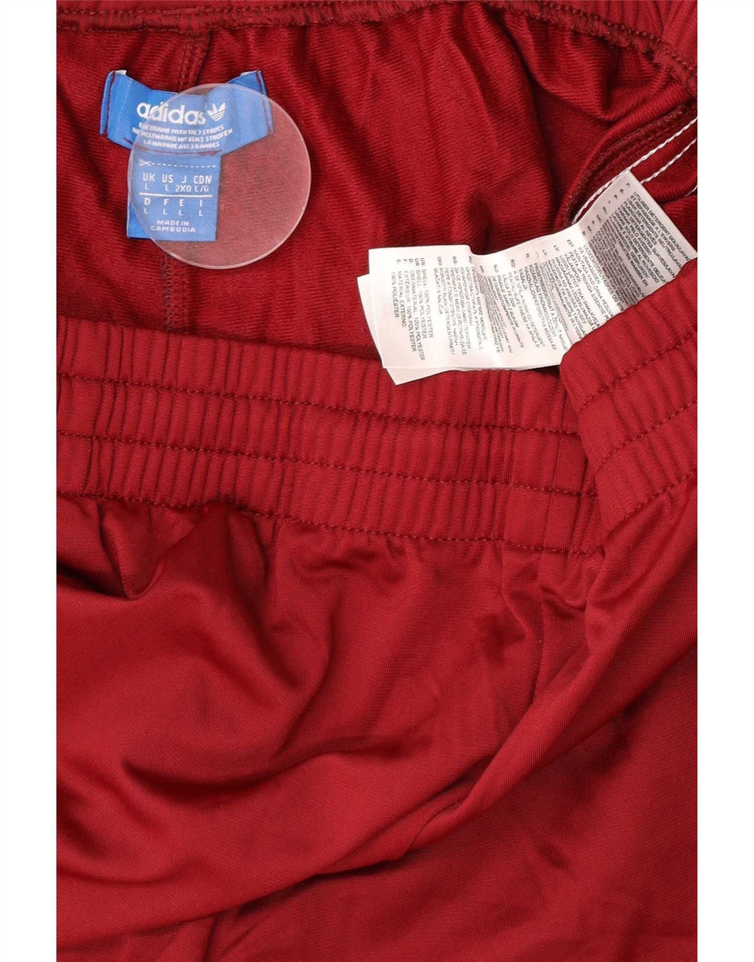 Adidas - Pantalón de chándal para hombre, talla grande, color burdeos, poliéster
