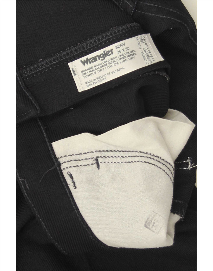 Wrangler Pantalones casuales con corte de bota para hombre W36 L30 Poliéster azul marino