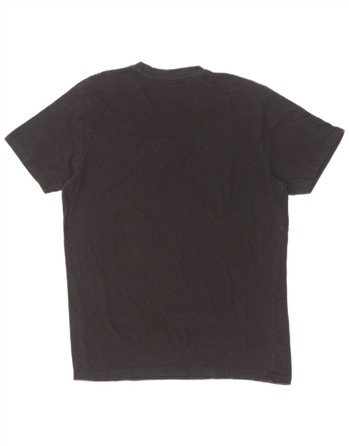 Kappa Hombre Camiseta Gráfica Top Medium Negro Algodón