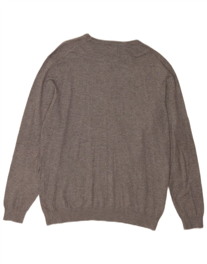 Zara Hombre Jersey De Cuello Redondo Jersey Grande Viscosa Gris