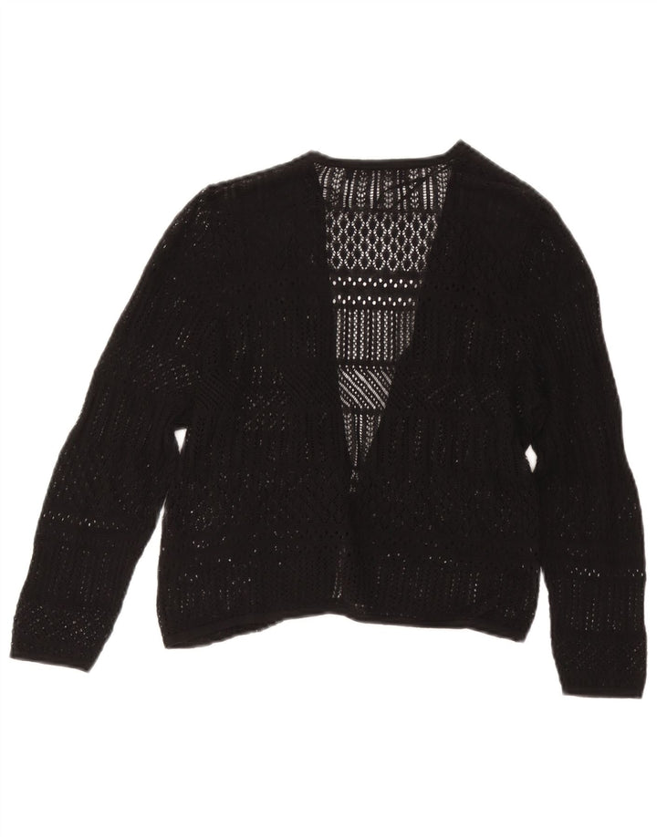 MARKS & SPENCER Suéter tipo cárdigan transparente para mujer Reino Unido 8 Pequeño Negro