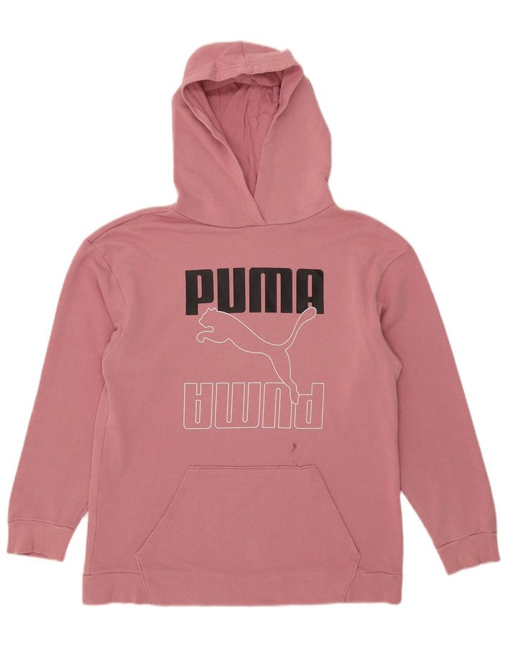 Sudadera Con Capucha Gráfica Puma Rosa Mediano |