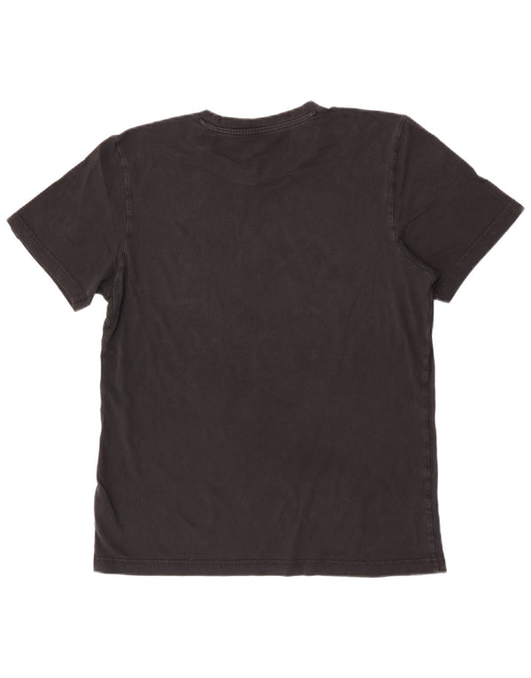Adidas Camiseta gráfica de tres rayas para hombre Top mediano de algodón negro