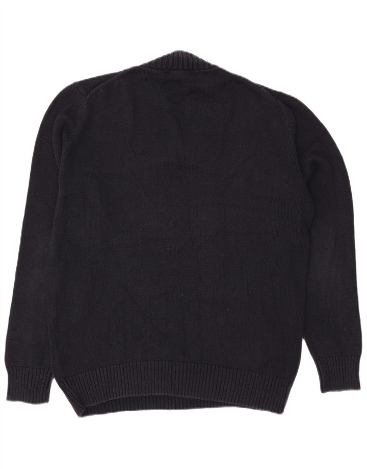 Zara Hombre Jersey Con Cuello En V Jersey Grande Azul Marino