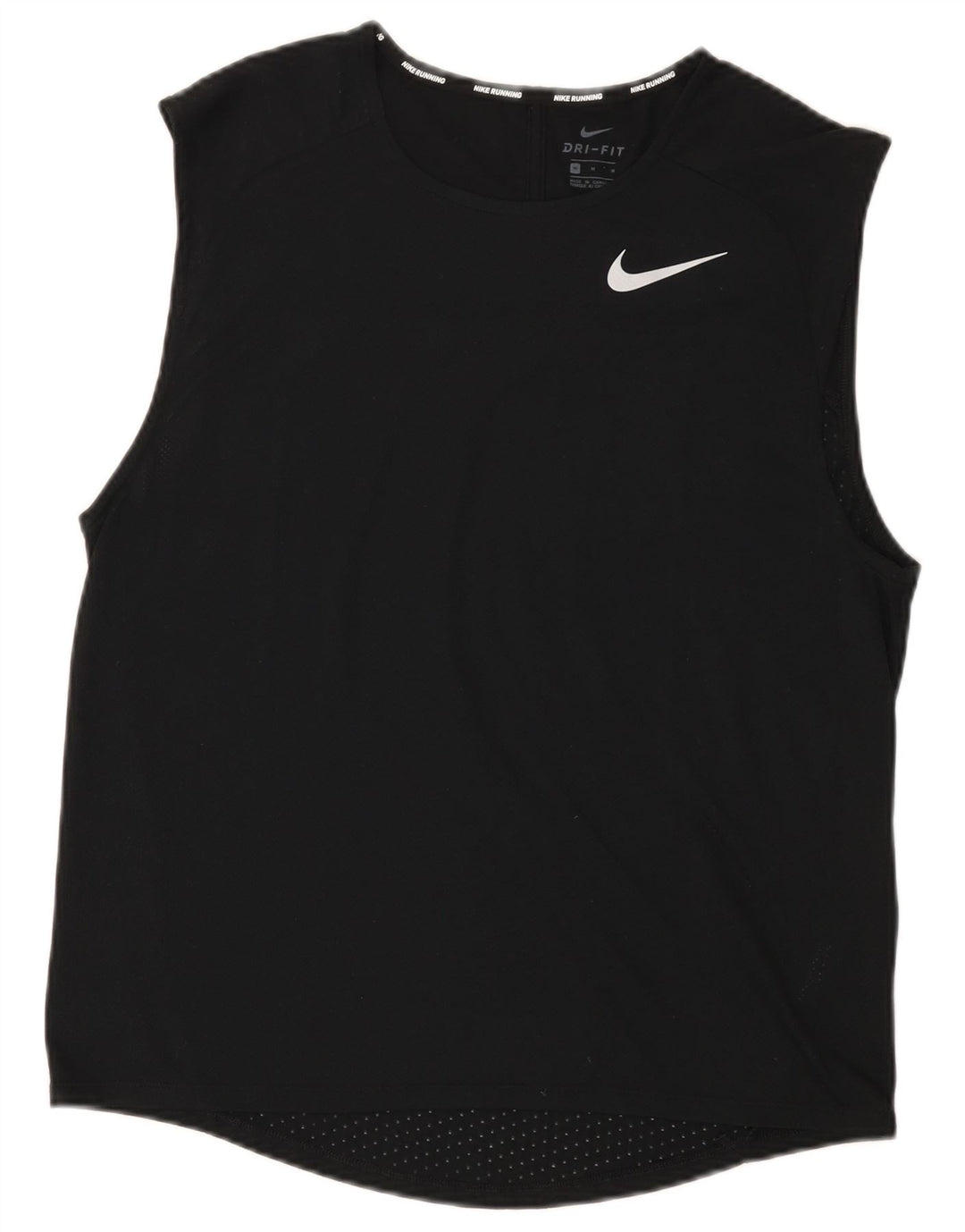 Nike Hombre Dri Fit Chaleco Top Medio Negro Poliéster