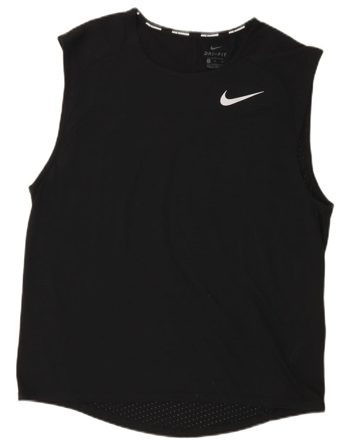 Nike Hombre Dri Fit Chaleco Top Medio Negro Poliéster
