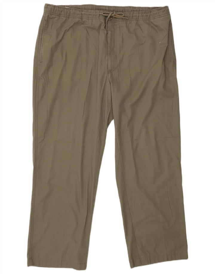 Farah Pantalón Chino De Corte Clásico Para Hombre W42 L29 Poliéster Caqui
