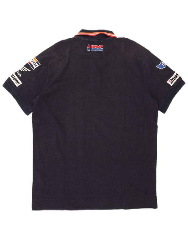 Polo gráfico para hombre Gas XL Algodón a rayas azul marino