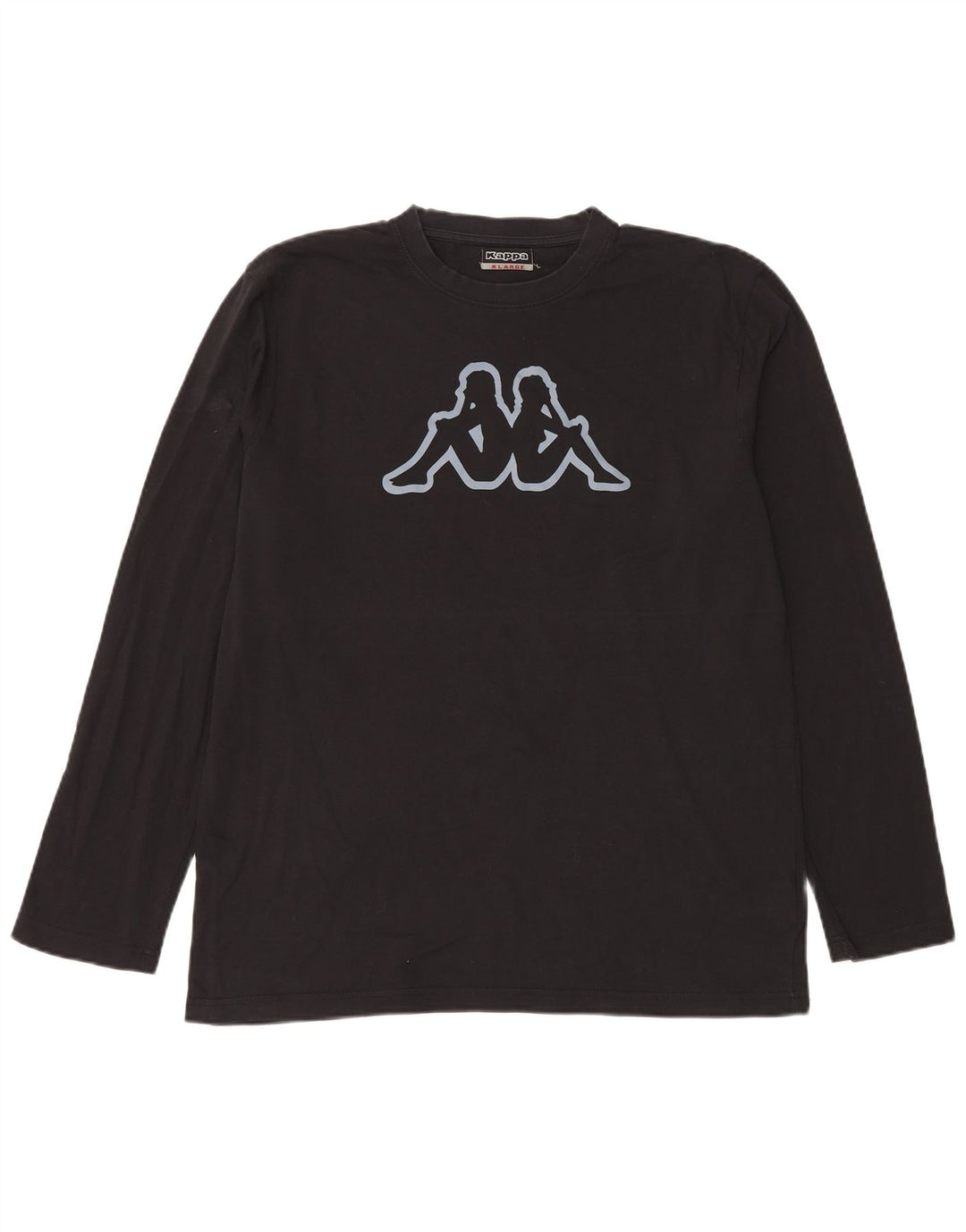 Kappa Hombre Gráfico Top Manga Larga XL Algodón Negro