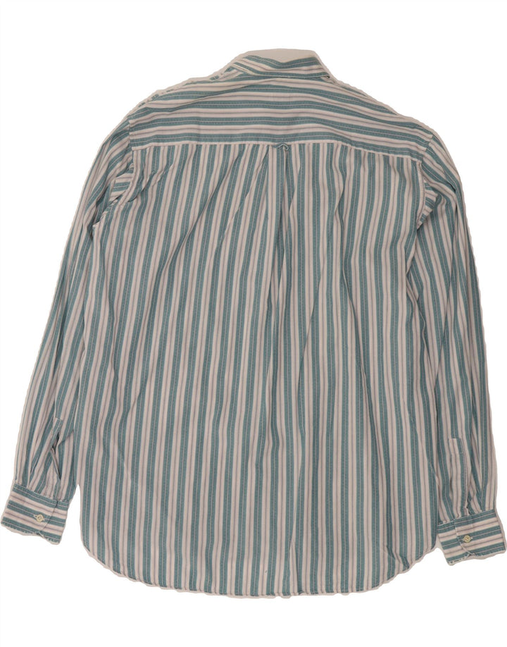 SISLEY Mens Shirt XL Blue Striped Cotton Vintage Sisley and Second-Hand Sisley from Messina Hembry 
