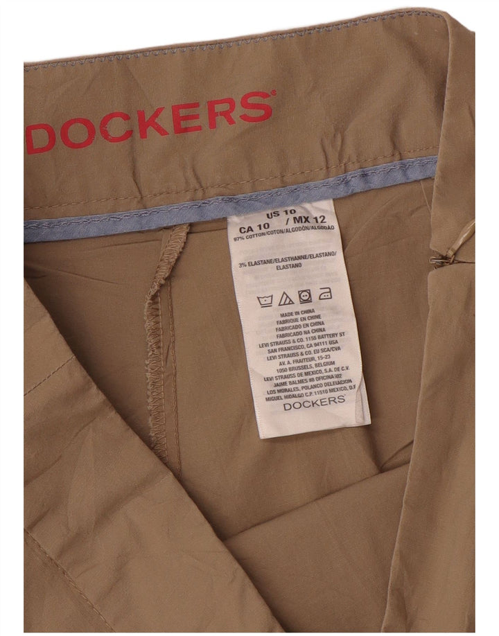 Dockers Falda pantalón para mujer US 10 grande algodón beige