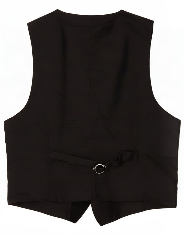 C&A Chaleco de ante para hombre XL Cuero negro