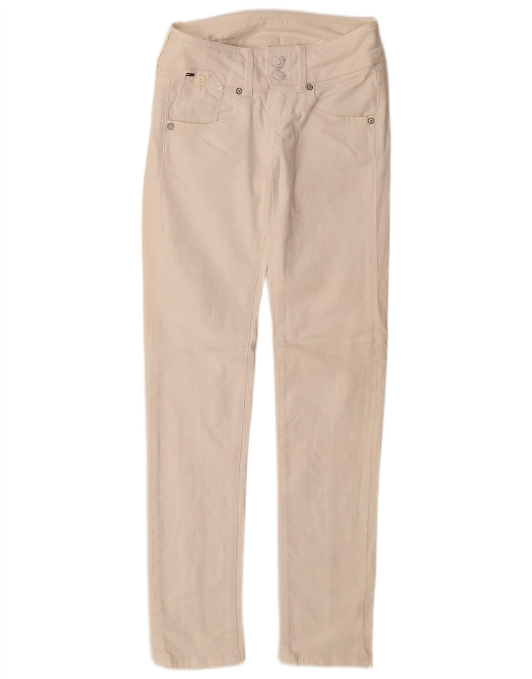 Vaqueros ajustados para mujer Tommy Hilfiger W25 L32 Algodón blanco