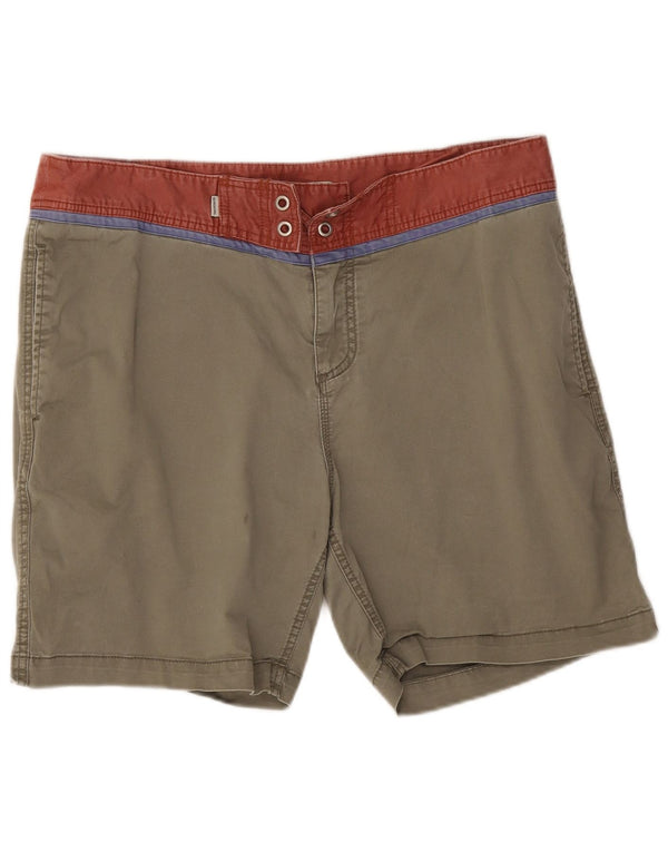 Pantalones cortos Quiksilver para hombre W36 Large Khaki Colourblock Cotton