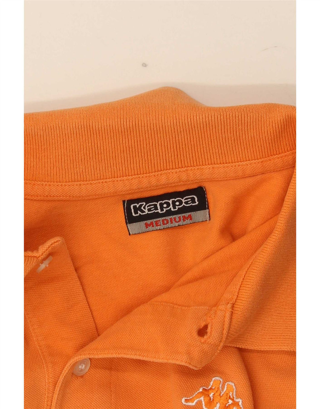 Polo Kappa Hombre Naranja Medio Algodón