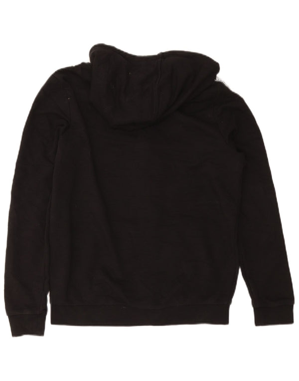 Puma Sudadera con capucha y cremallera gráfica para mujer UK 10 Small Black Cotton