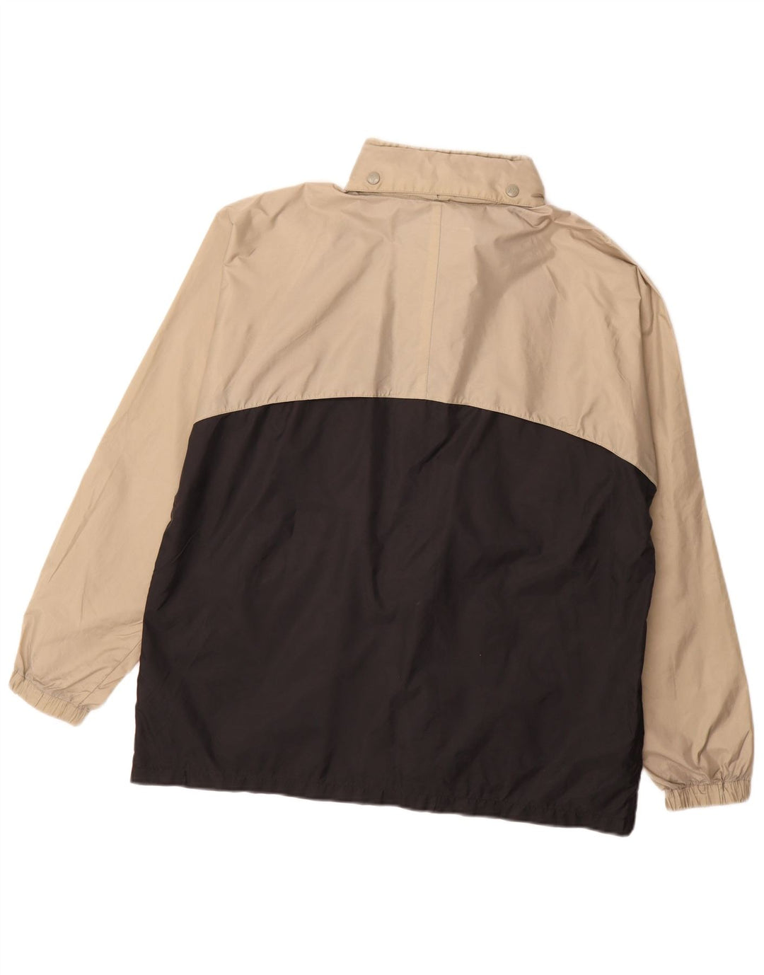 Kappa Mens Zip Rain Jacket UK 38 Medium Beige Colorblock Nylon