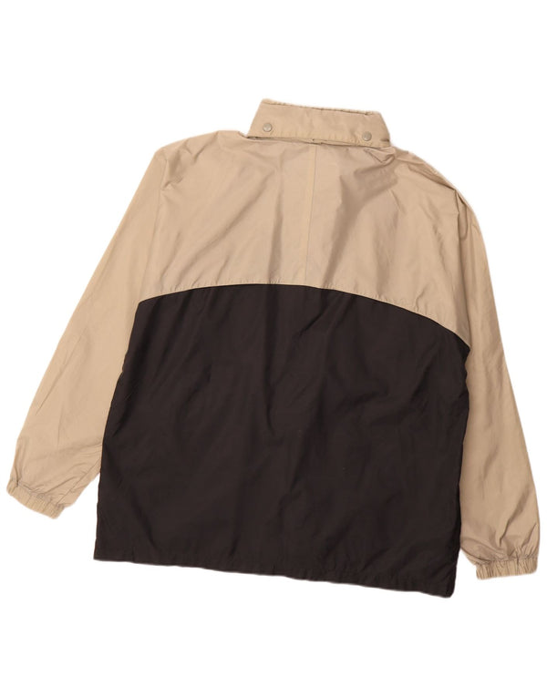Kappa Mens Zip Rain Jacket UK 38 Medium Beige Colorblock Nylon