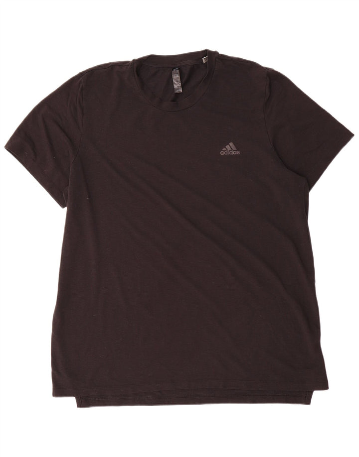 Adidas Hombre Camiseta Manga Corta Top XL Negro Poliéster