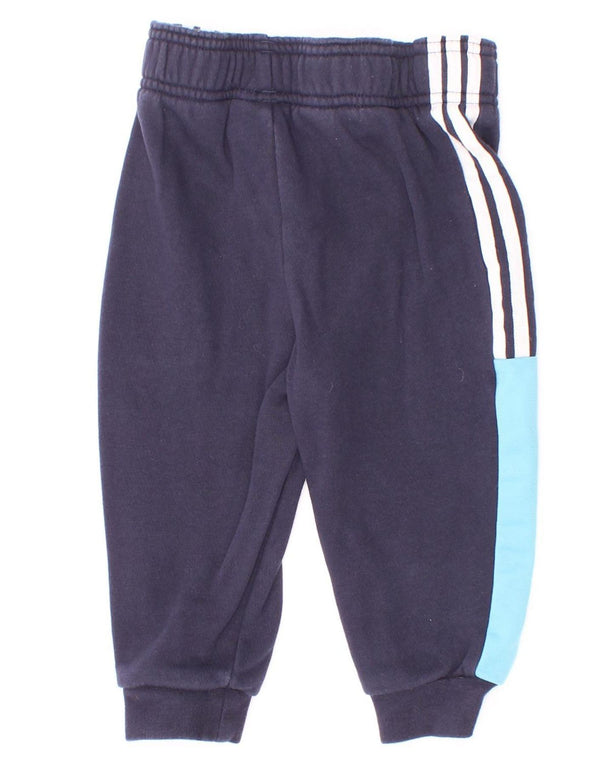 Adidas - Pantalón de chándal para bebé niño, 12-18 meses, color azul marino