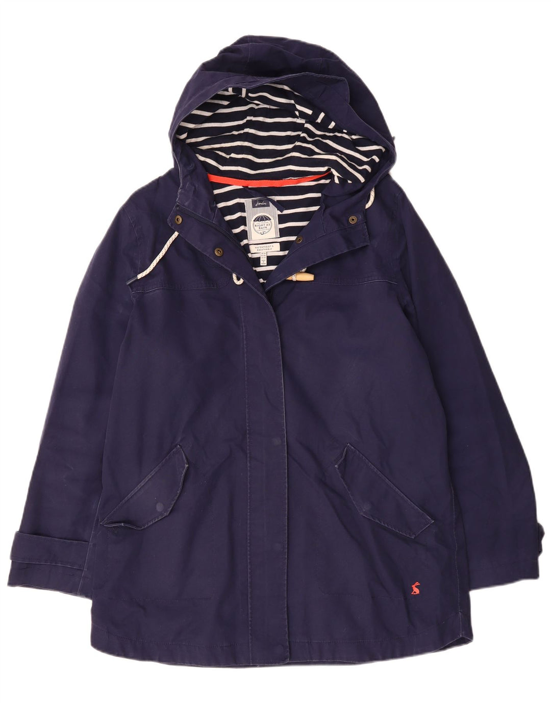 JOULES Chubasquero con capucha para mujer UK 40 Grande Poliéster azul marino