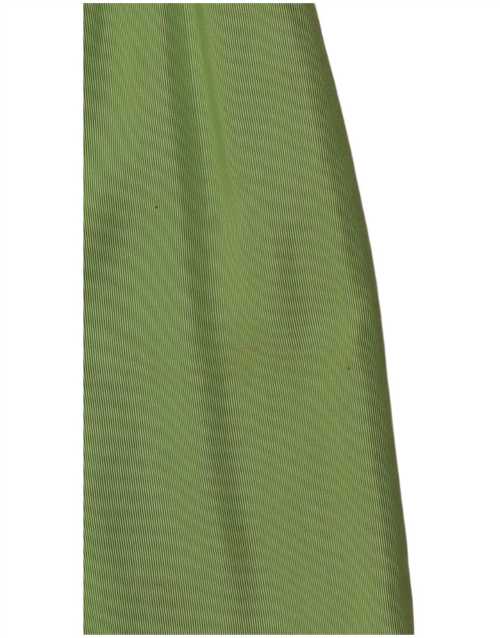 VINTAGE Falda lápiz para mujer IT 46 Grande W30 Algodón a rayas verdes