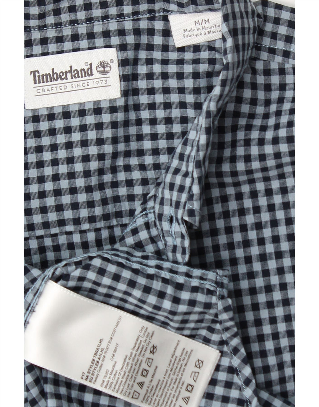 Camisa TIMBERLAND Hombre Algodón Vichy Azul Marino Mediano