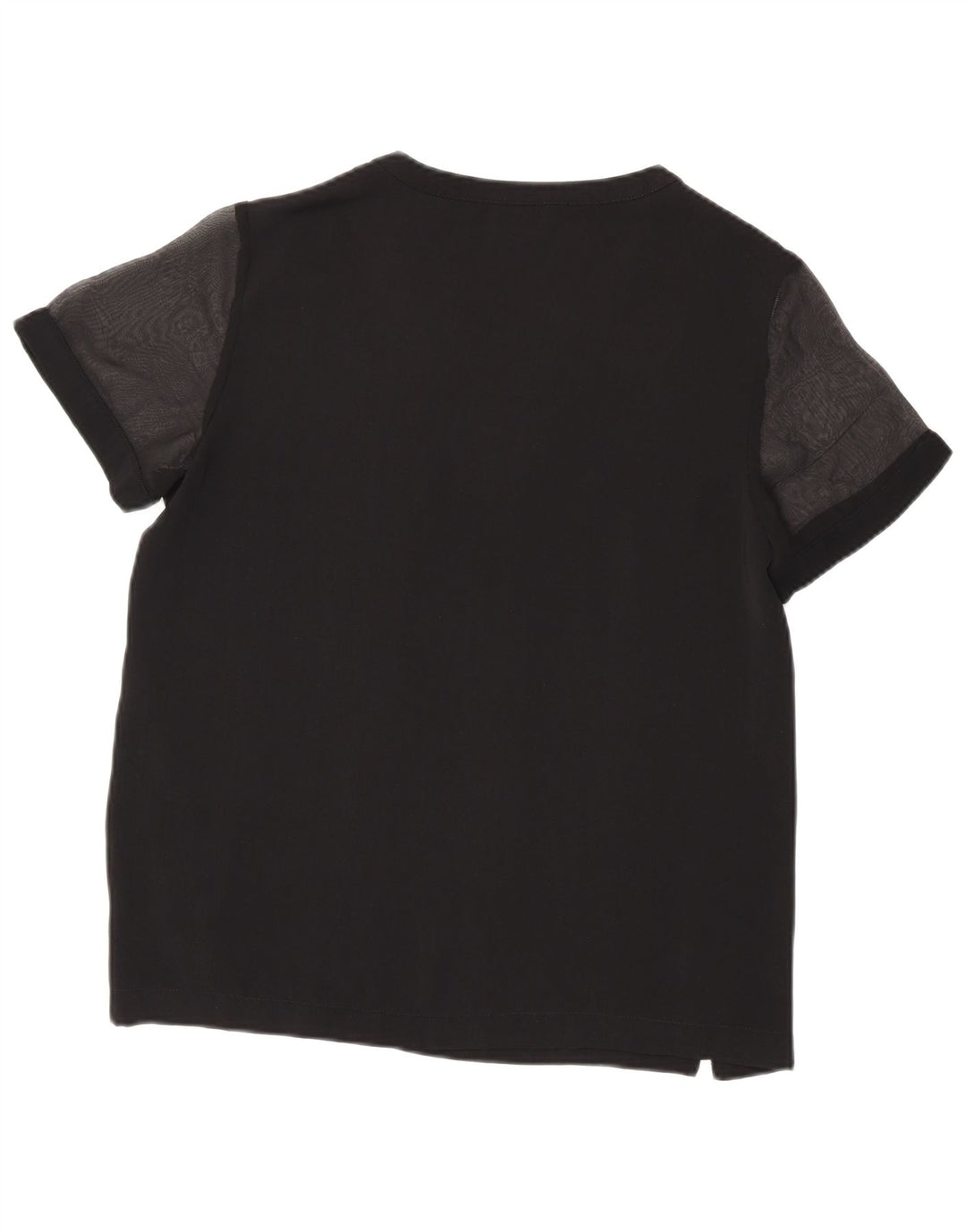 Calvin Klein Blusa para mujer Top UK 44 Medio Negro Colorblock Poliéster