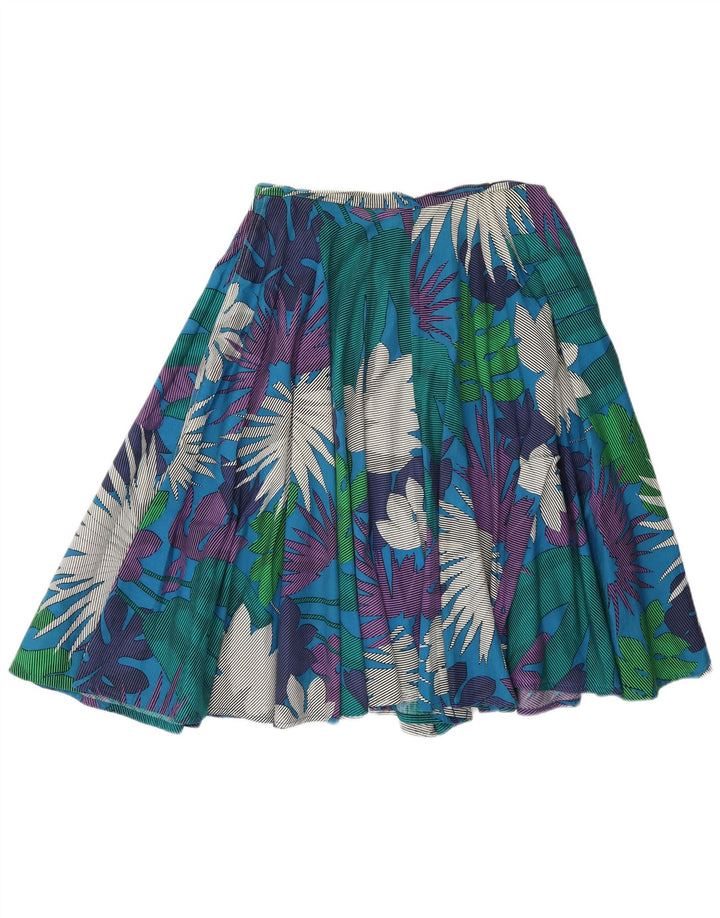 Vintage Mujer Cullotes Casual Shorts W30 Azul Medio Floral