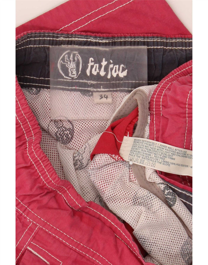 Bañador para hombre Fat Face Grande de algodón rojo