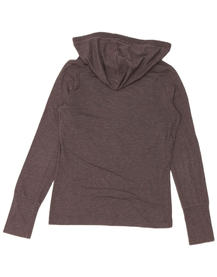 Diesel Top gráfico con capucha y manga larga para mujer UK 42 Gris medio