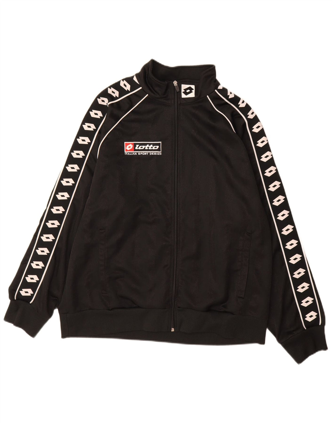 Lotto Hombre Chándal Top Chaqueta XL Negro Poliéster