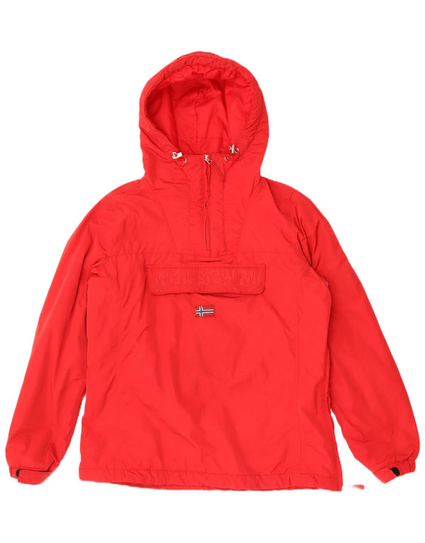 Napapijri Chaqueta anorak con capucha Geographic para mujer UK 20 2XL Poliéster rojo