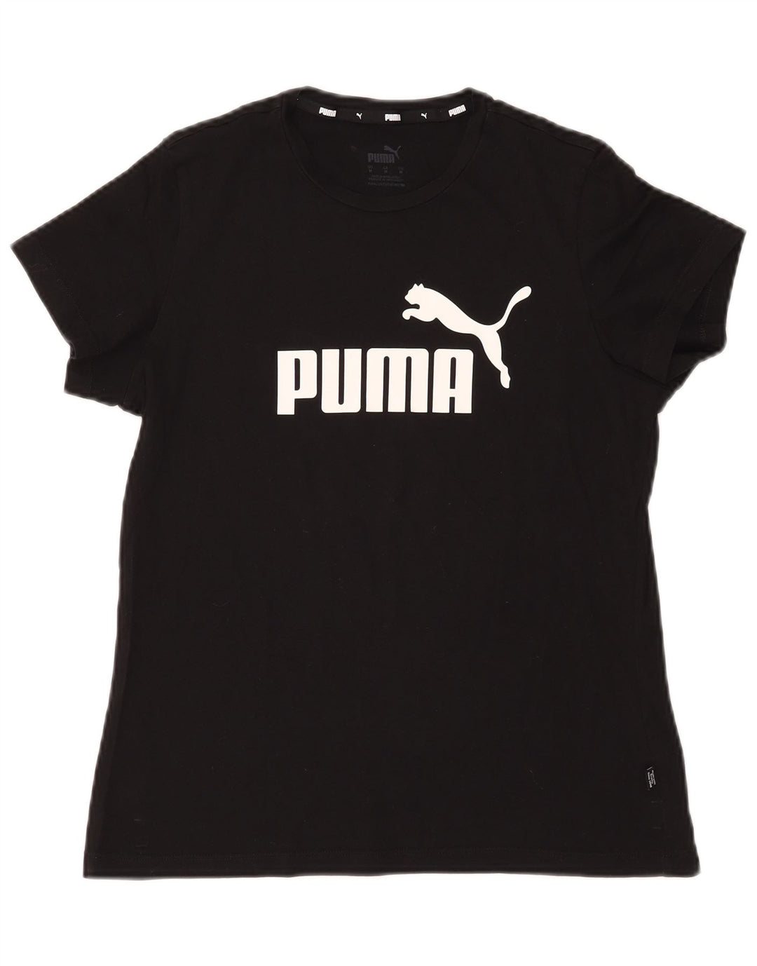 Puma - Camiseta gráfica para mujer, talla 40, talla M, color negro